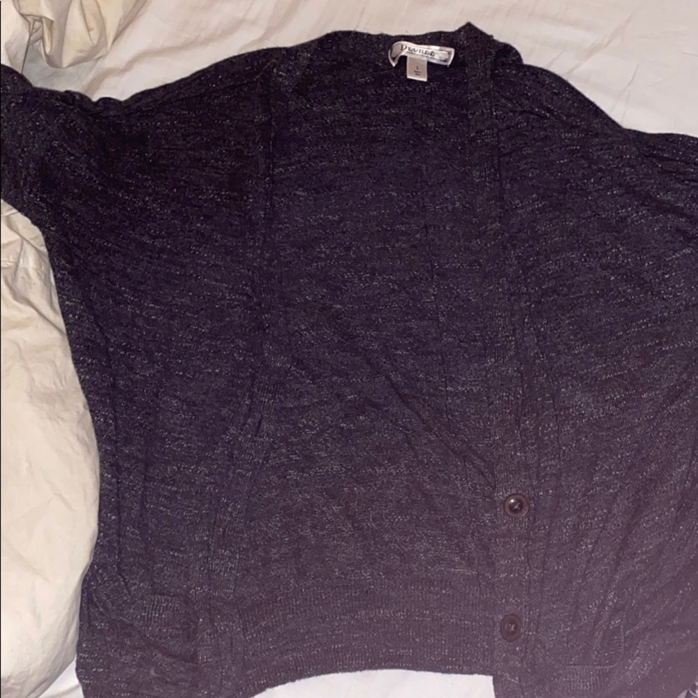 Heathered black cardigan
